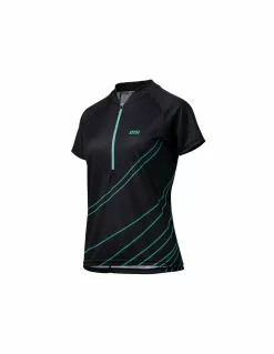 IXS Women Jersey Trail 6.2 Shirt Black/Türkis Neu